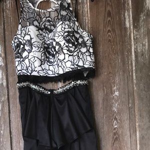 Two piece prom dress